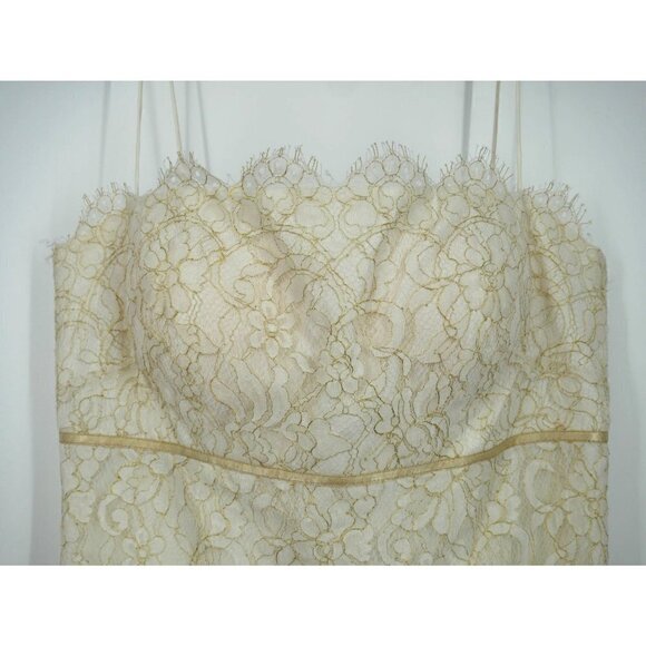 NWT Jenny Yoo Sample Mia Dress in Ivory and Gold 2 - Picture 4 of 6